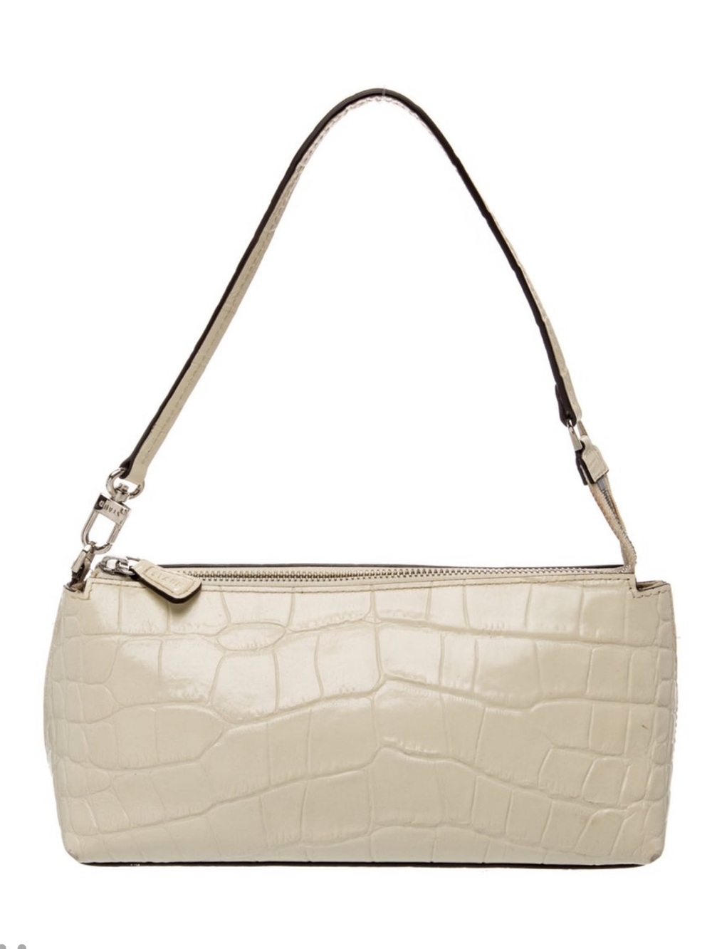 Staud croc embossed leather shoulder bag. EUC
